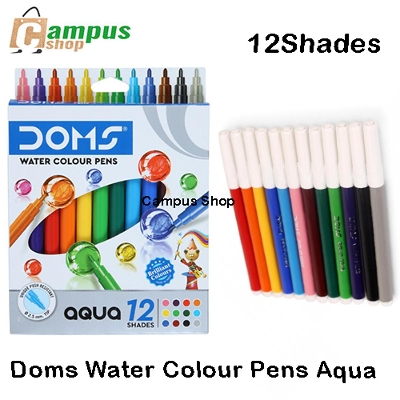 Picture of Doms Water Colour Pens Aqua - 12 Shades .