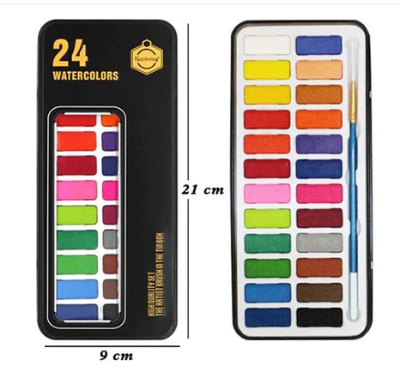 Picture of Keep Smiling Watercolors Cake Paint 24 Color Box For Professional Artists