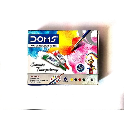 Picture of DOMS Water Color Tube 6 Shades with Brush & Palette