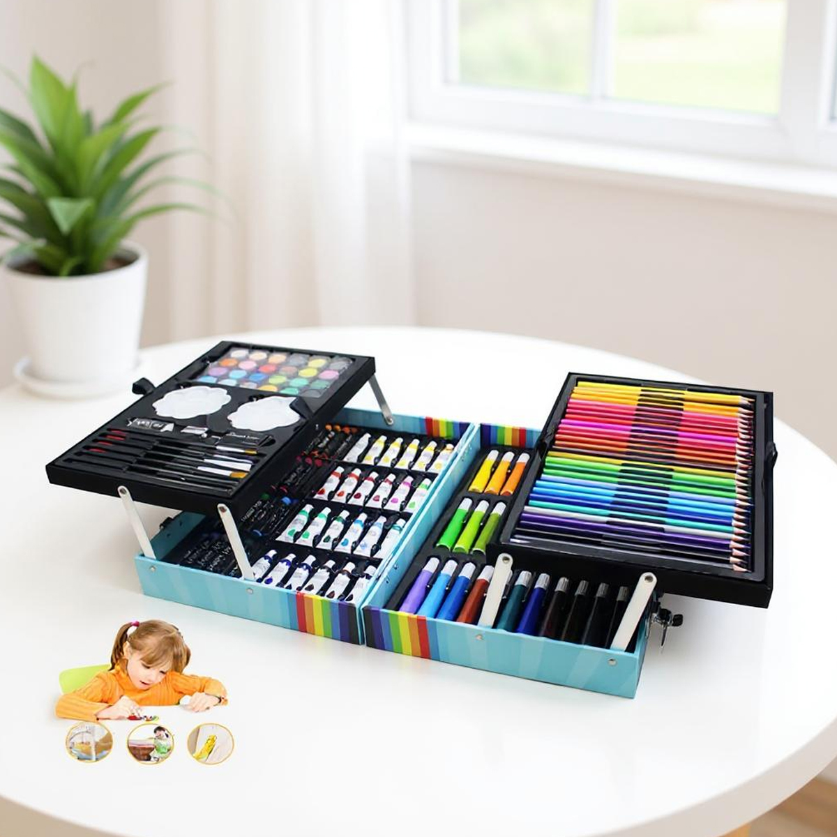 Picture of Kids 145 pcs art set for colouring and drawing