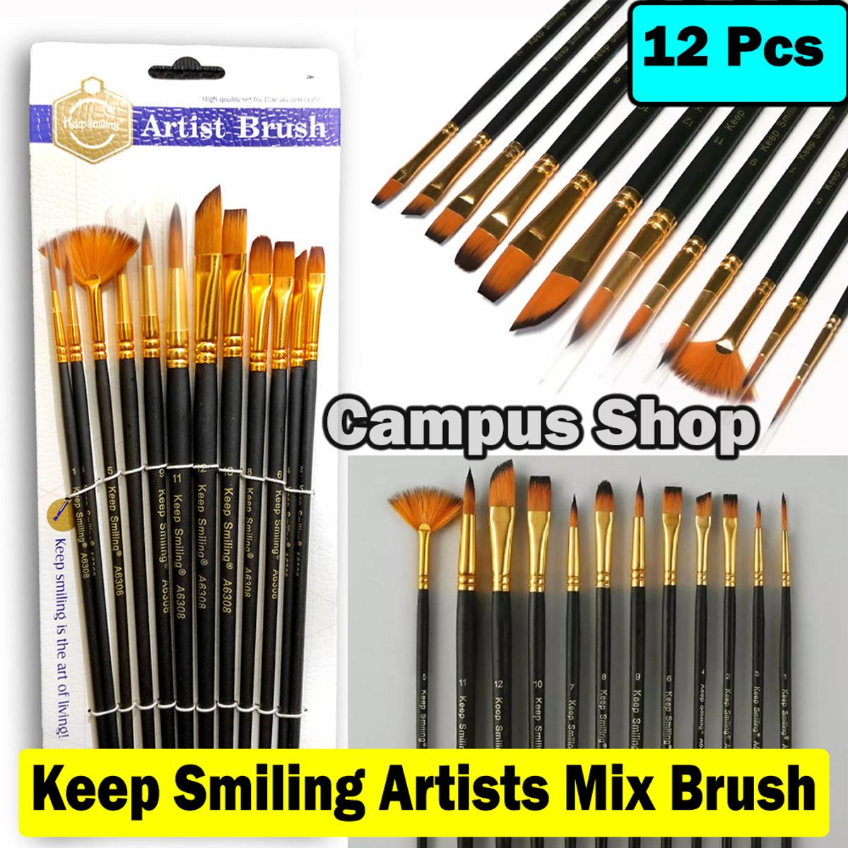 Picture of Keep Smiling 12pcs Mix Brush Tuli Set for Artists- KeepSmiling