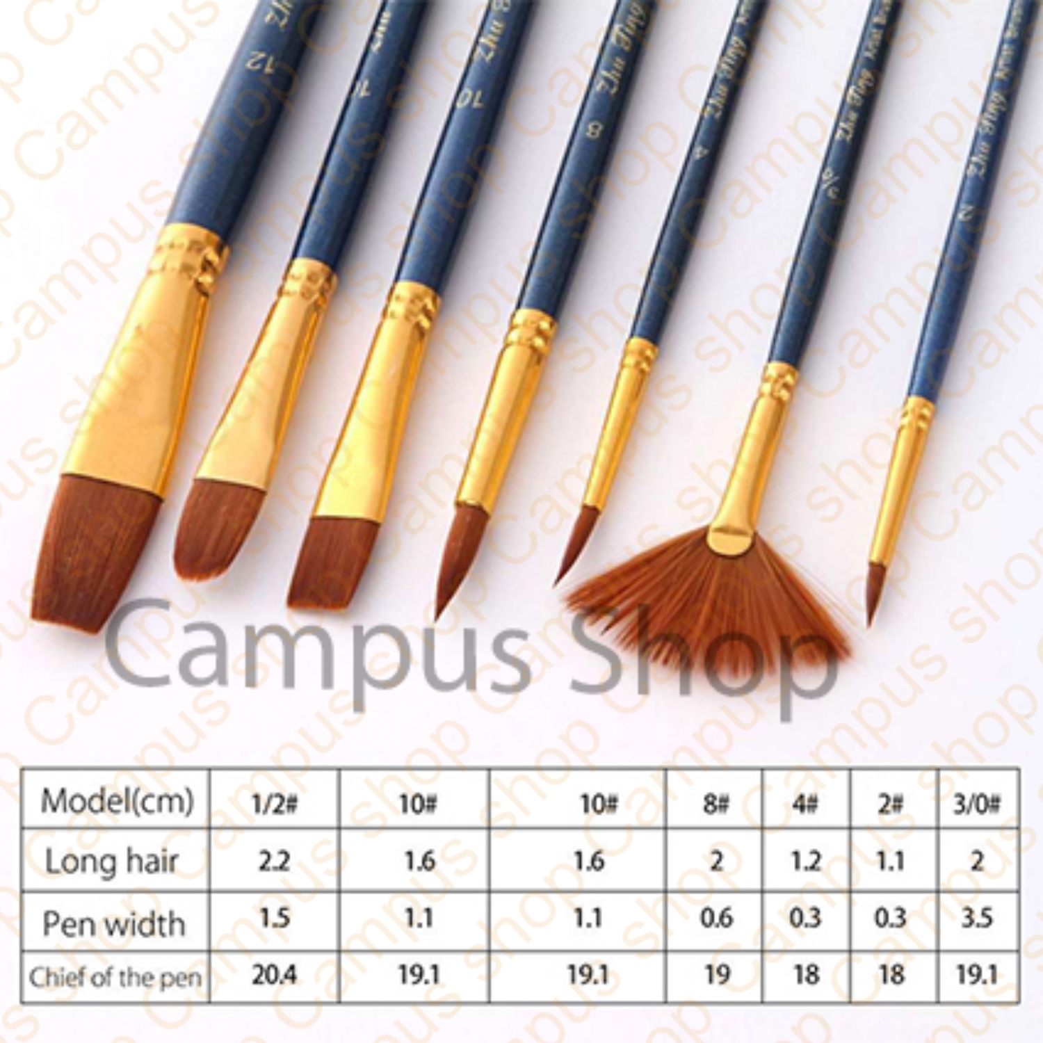 Picture of Keep Smiling Artist Brush Set 7 Piecess Nylon Hair Artist Brushes