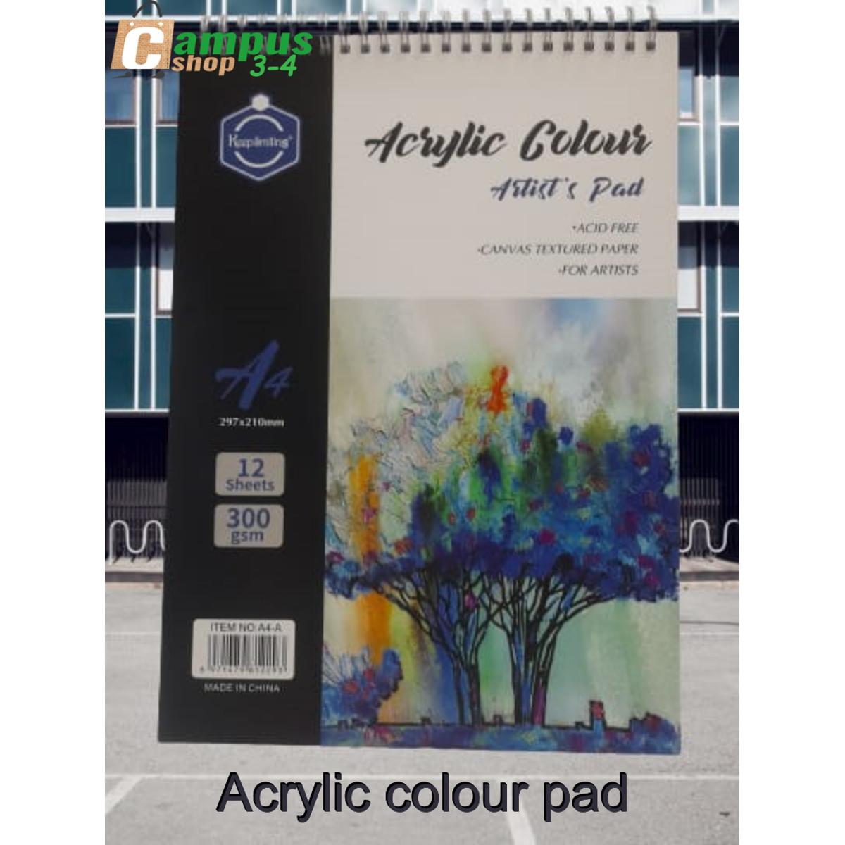 Picture of Keep Smiling Artist's Acrylic Pad A5/A4/A3 Size (24Page) For acrylic painting