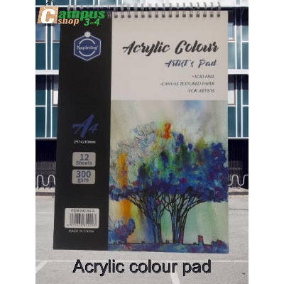 Picture of Keep Smiling Artist's Acrylic Pad A5/A4/A3 Size (24Page) For acrylic painting