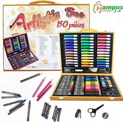 Picture of Artistic set drawing set 150-220 items in wooden case
