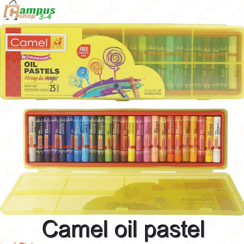 Picture of Camel Oil Pastel 25 shades with FREE Scraping Tool