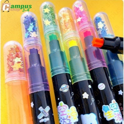 Picture of Tianhao Star Sequins Pentagonal Pen Highlighter Pen Student Hand Account Marker Pen No.H531 - Highlighter Pen