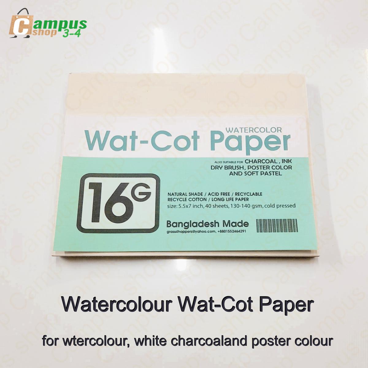 Picture of Watercolour Wat-Cot Paper  Also suitable for Charcoal,Ikn dry brush, Poster colour, and soft pastel