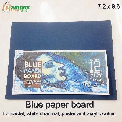 Picture of Blue Paper Board for opaque pen, pigmegnt pencil, poster colour, pastel, white charcoal, gouche, oil, acrylic , paper posting