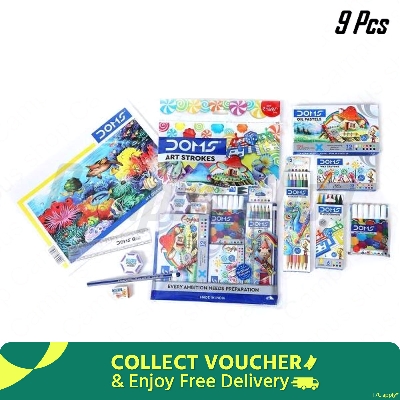 Picture of DOMS Art Strokes Kit, 9pcs Set for painting & Drawing