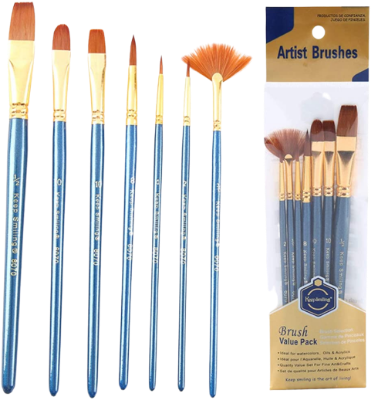Picture of Doms Poster Colour 12 colour set, 7pcs Brush Set, 1pc Artist Square Colour Mixing Pallate  (Combo Set)