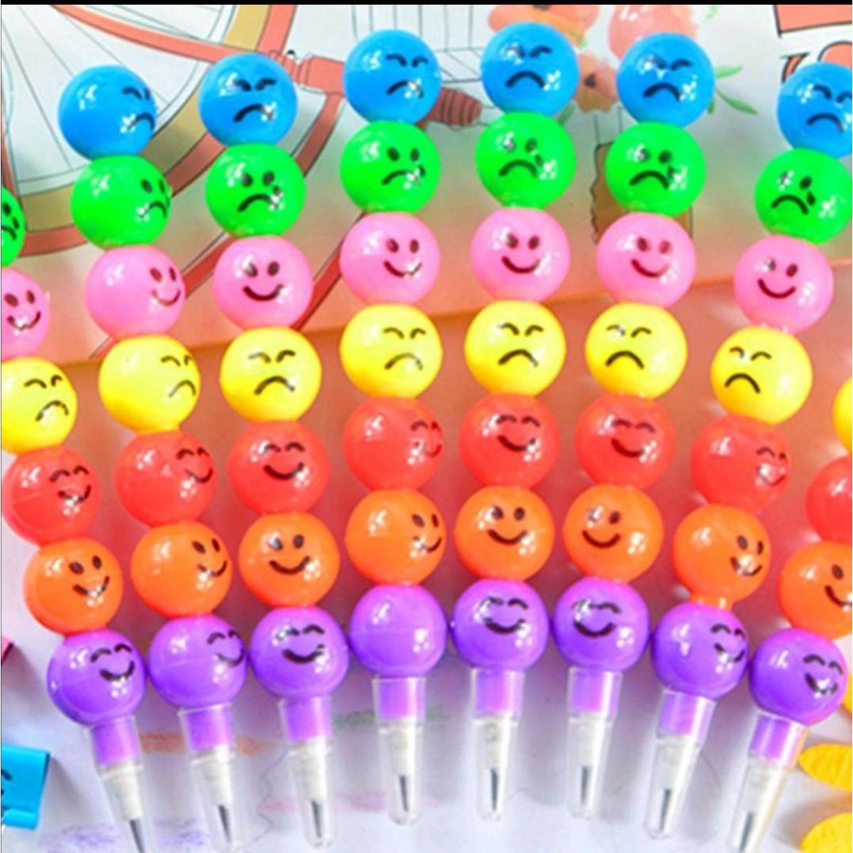 Picture of Cute funny carton smilly face 7 ball pencil for kids1pcs, 2pcs, 3pcs, 4pcs