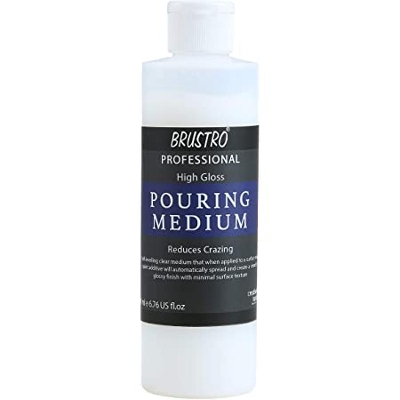 Picture of BRUSTRO Professional Artists ’ Fluid Acrylic 20 ml & Brustro Pouring Medium 200 Ml