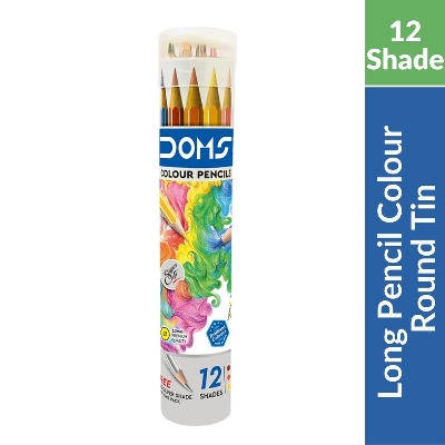 Picture of Doms  12, 24 Colour Pencil Round Tin