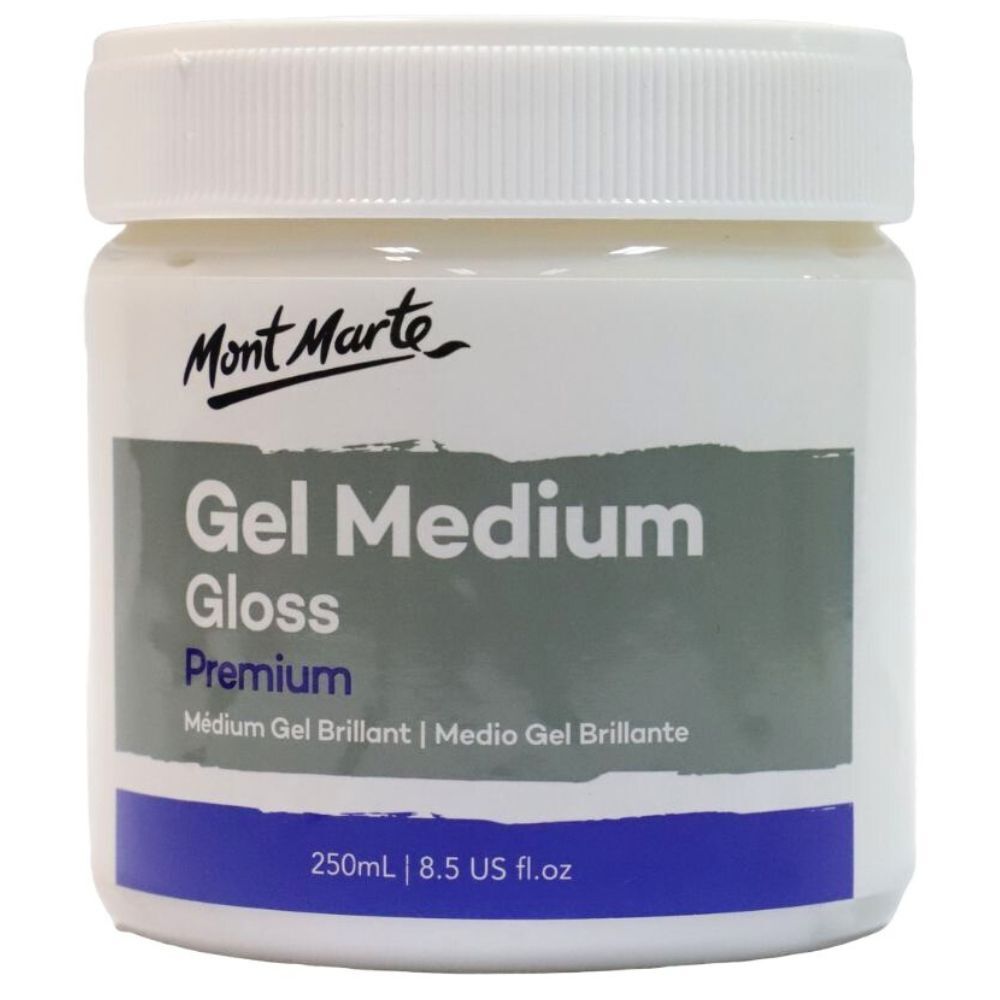 Picture of MONT MARTE Premium Gel Medium Gloss 8.5oz (250ml), Suitable for Acrylic Paints