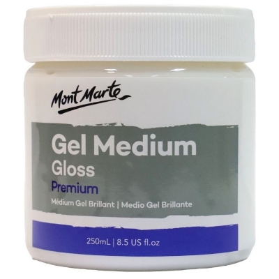 Picture of MONT MARTE Premium Gel Medium Gloss 8.5oz (250ml), Suitable for Acrylic Paints