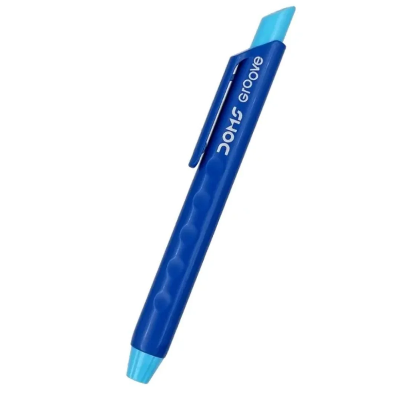 Picture of Doms Groove Retractable Eraser | Groove for Better Grip with Excellent Erasing Performance | Free 2 Refill Eraser with This Pack
