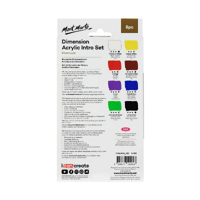 Picture of Mont Marte Dimension Acrylic Intro Set 8pc x 18ml