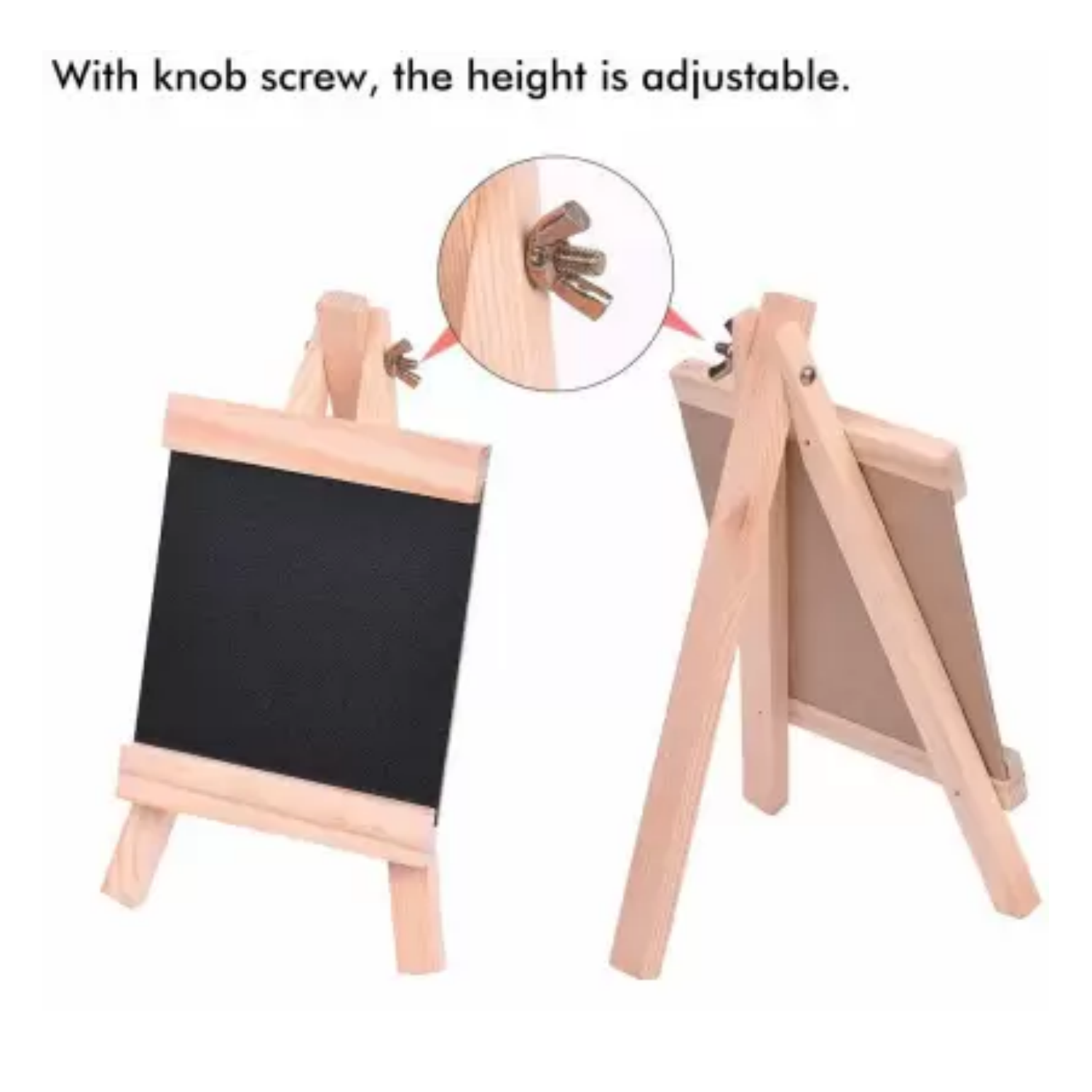 Picture of Mini Display Easel With Black Board(11.5/6.5Inche) free Doms Colored chalk