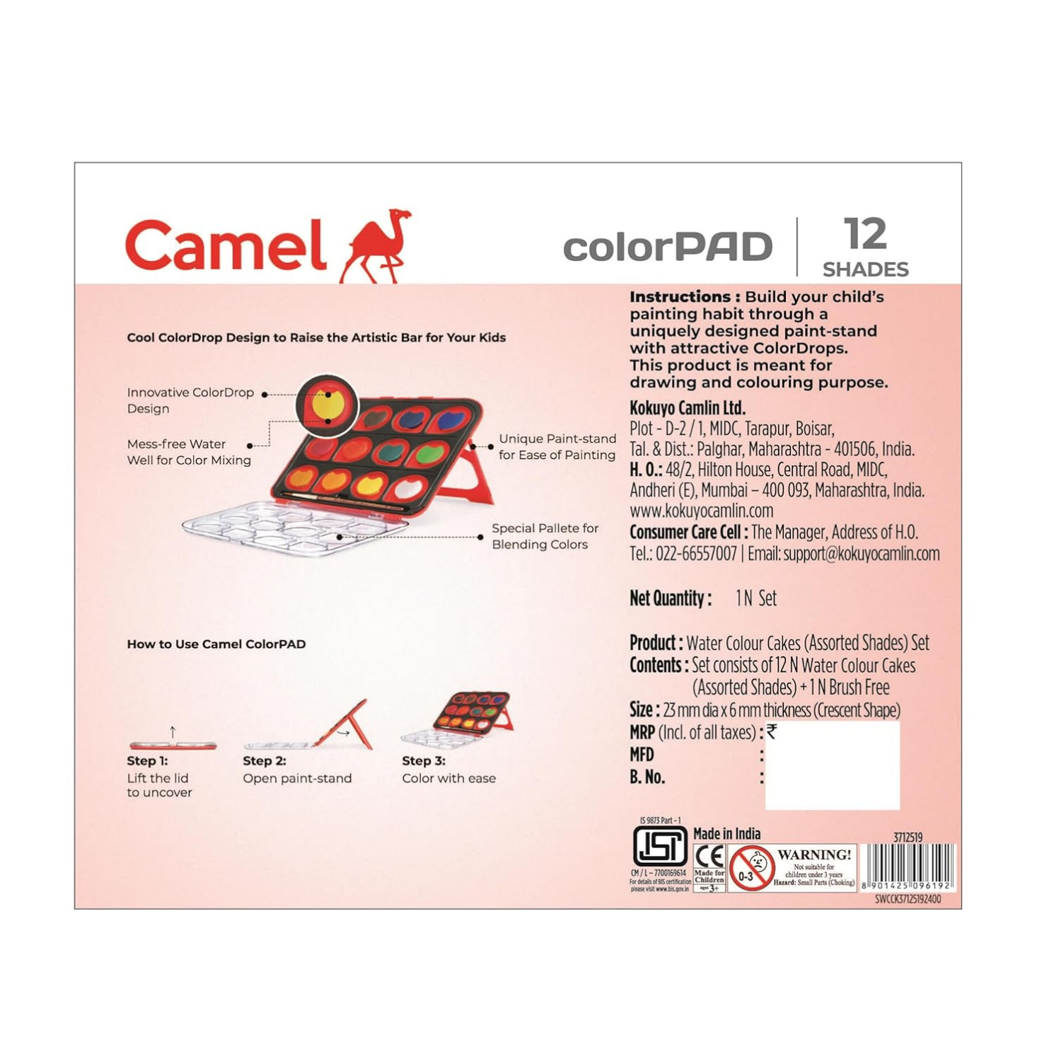 Picture of Camel Colorpad 12 shades