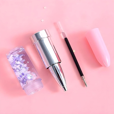 Picture of Radiance Attractive Glitter Lipstick Ball Pen Stylish Stationery Ball Pen for Girls, Best Return Gifts For Kids
