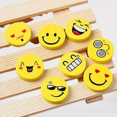 Picture of Cute Emoticon/Emoji Eraser for kids (4pcs)