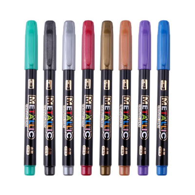 Picture of Baoke Metallic Art Marker Pens - 8 Colors