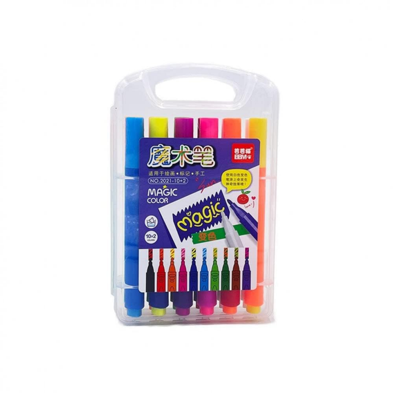Picture of Click to open expanded view kreni Color Maker Pens - Color Changing Magic Pen Art - Create 3D Lettering or Write Secret Messages - Set of 12 Colours, Multicolor