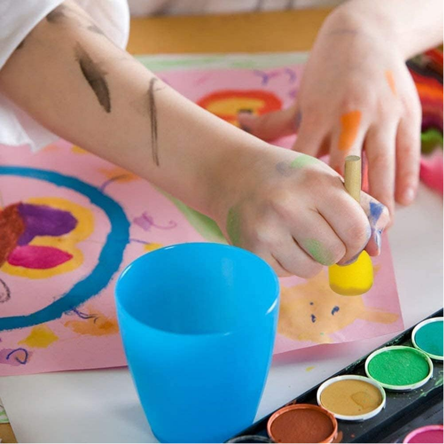 Picture of Yellow Keep Smiling Foam Brush (3 Pcs)