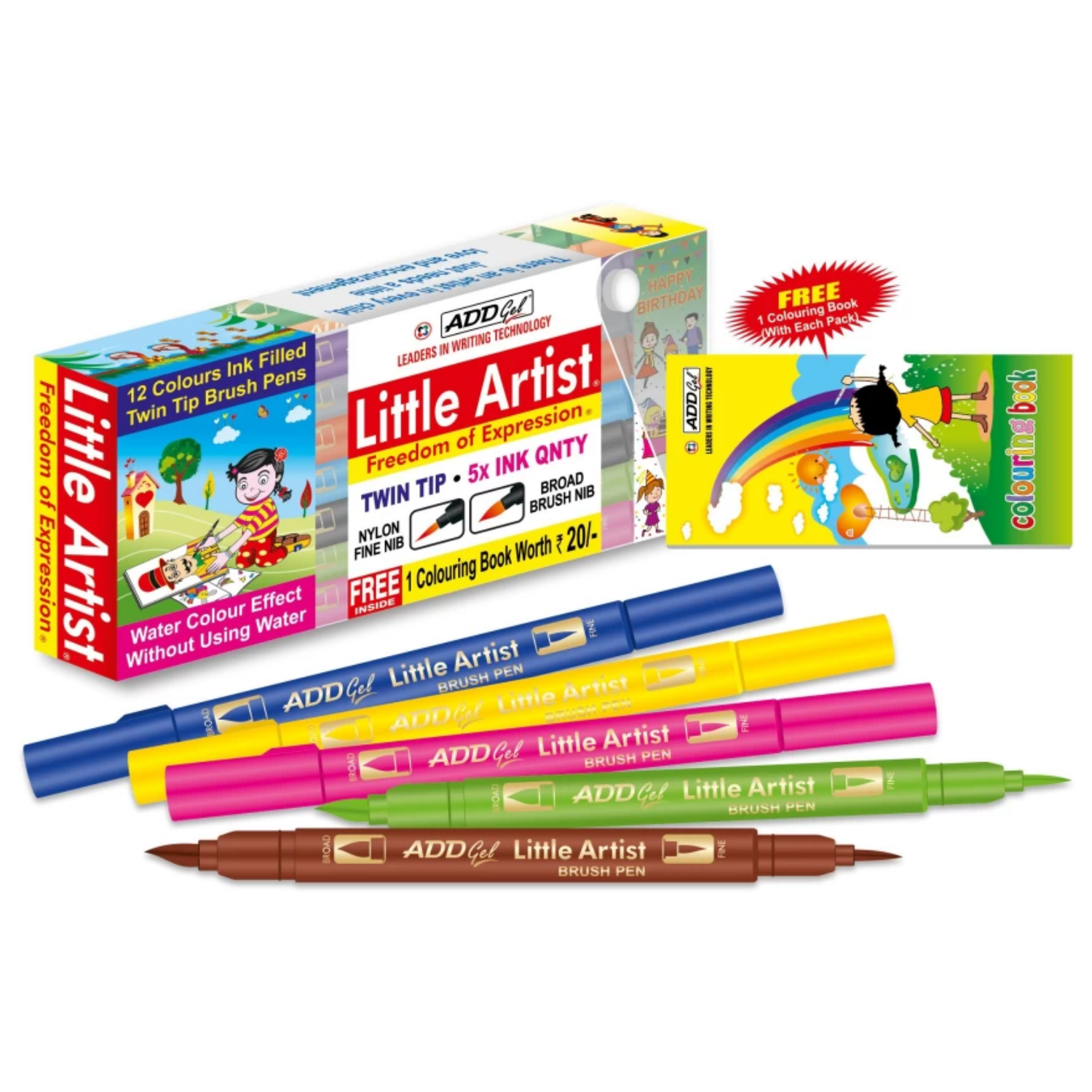 Picture of Add Gel Little Artist Brush Pen Set of 12 Dual Tip