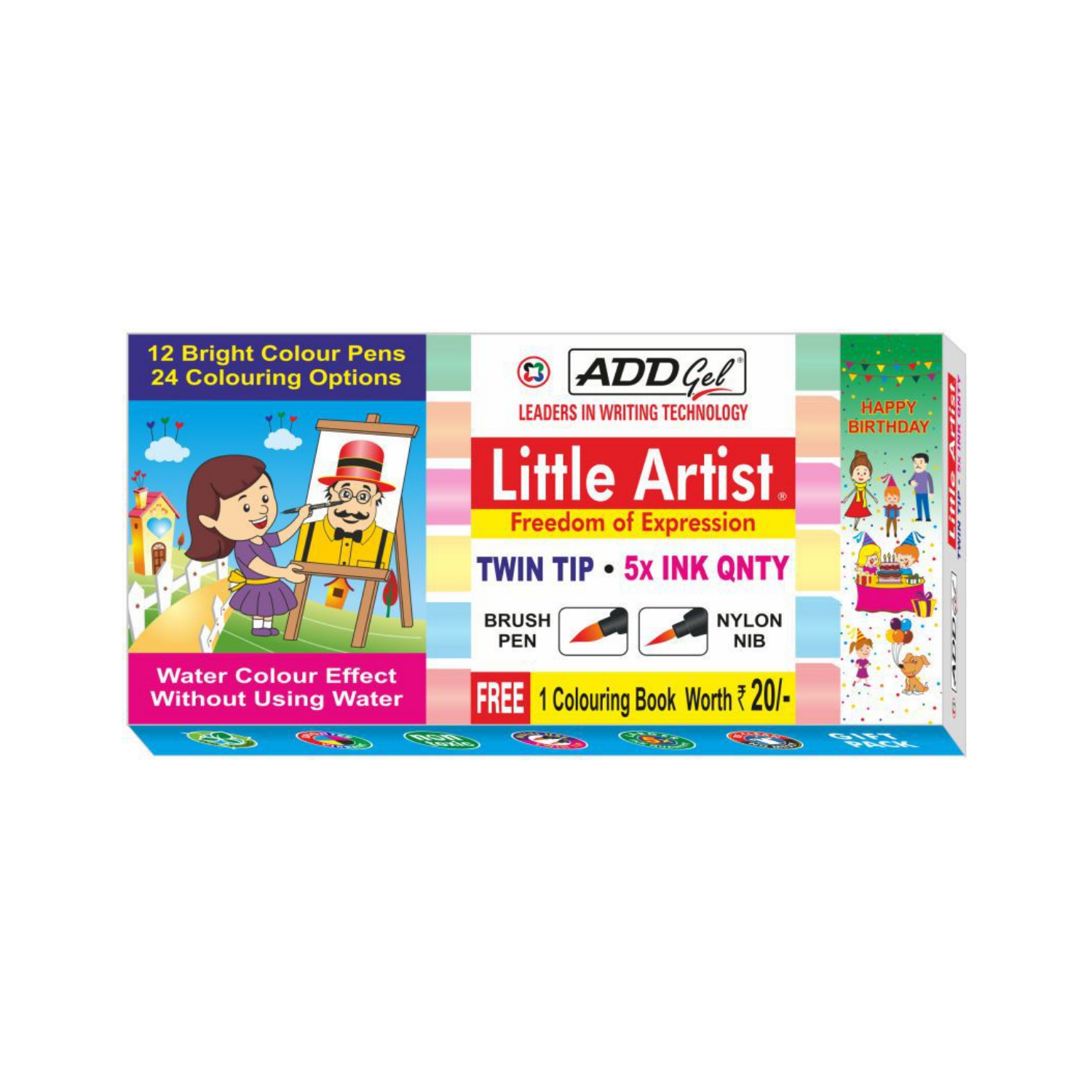 Picture of Add Gel Little Artist Brush Pen Set of 12 Dual Tip