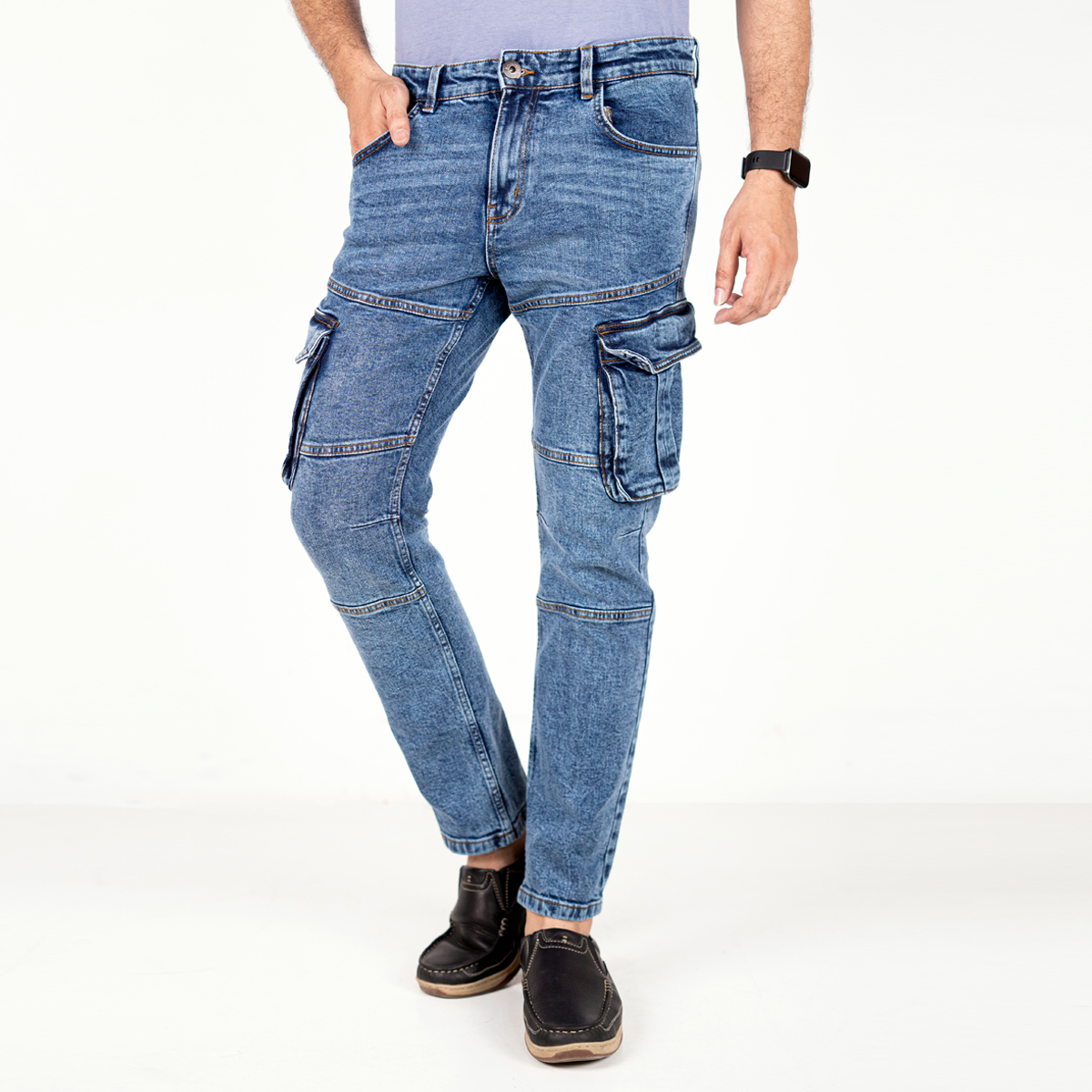 Picture of Premium Denim Cargo Pants