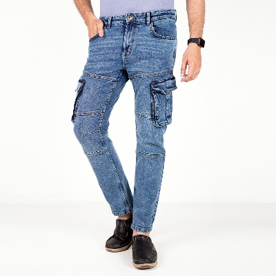 Picture of Premium Denim Cargo Pants