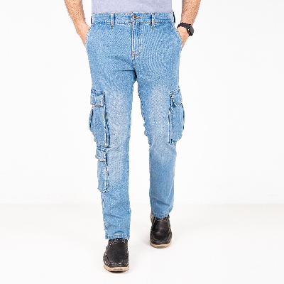 Picture of Urban7 Multi-Pocket Denim Cargo Pants