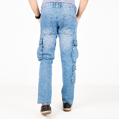 Picture of Urban7 Multi-Pocket Denim Cargo Pants