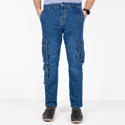 Picture of Urban7 Multi-Pocket Denim Cargo Pants 