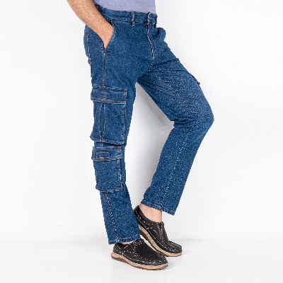 Picture of Urban7 Multi-Pocket Denim Cargo Pants 