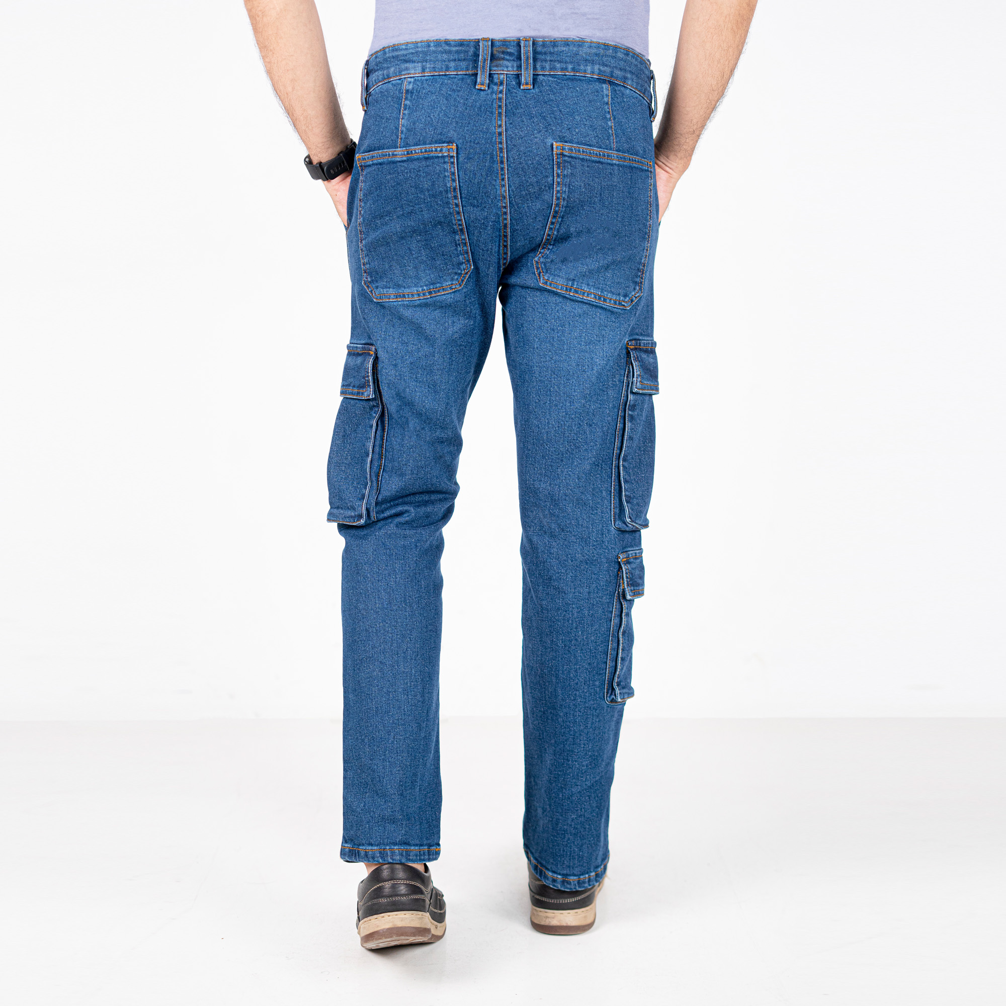 Picture of Urban7 Multi-Pocket Denim Cargo Pants 