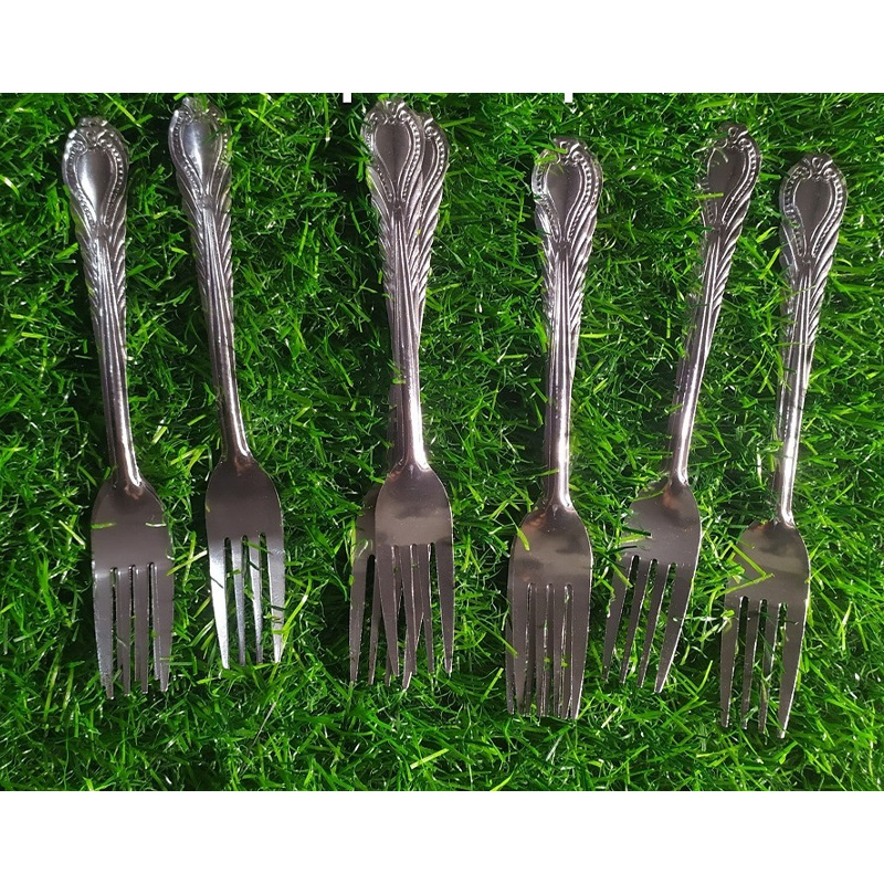 Picture of কাটা চামচ / Fork Spoon - 12 Pieces Set - Stainless Steel - Random Design