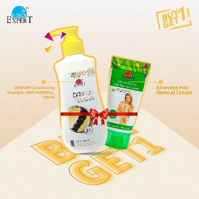 Picture of Buy DANFUN Conditioning Shampoo Soft & Smooth 300ml and  Get Aloevera Hair Removal Cream Free