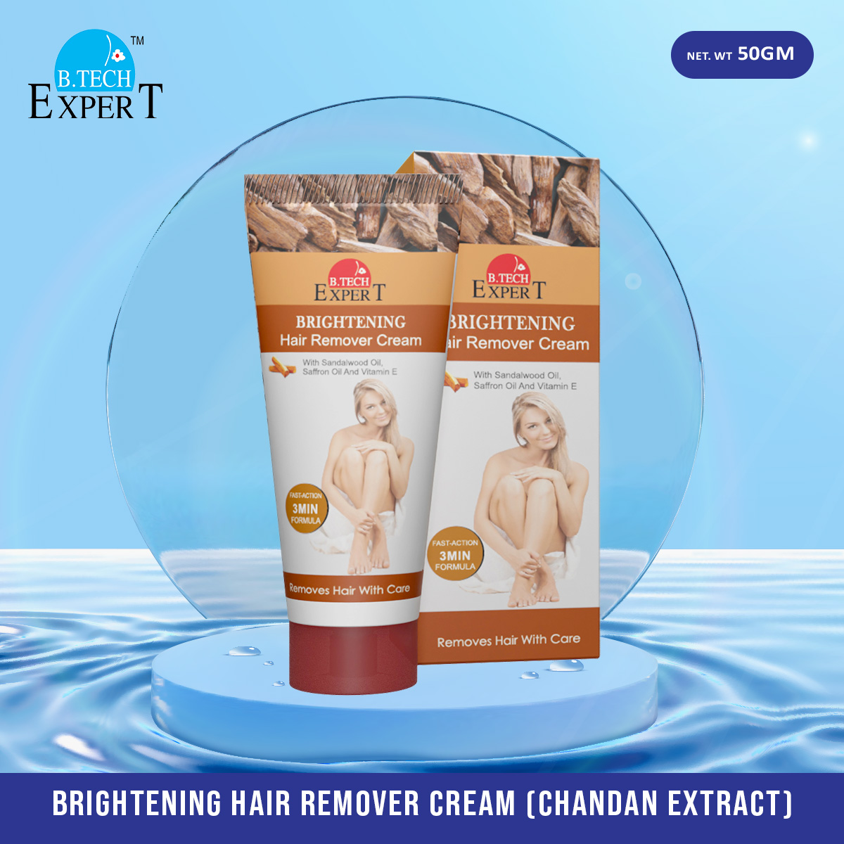 Picture of BRIGHTENING Hair Remover Cream 50gm (Chandan Extract)
