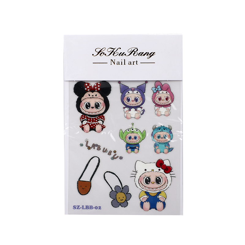 Picture of Labubu & The Monsters Nail Art Stickers| Premium Quality Exclusive Design Collectibles | Mystery Surprise Gifts for Friends & Family | China Made - 1 Piece
