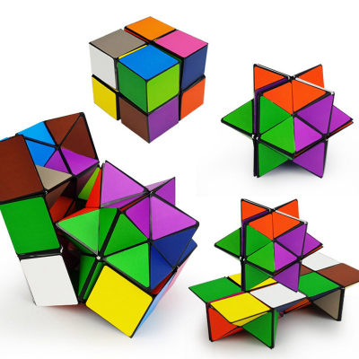 Picture of The Amaging Magic Cube | Transforming Geometric Puzzle | Premium Quality Magnetic Fidget Cube | Innovative & Exclusive Desk Toy | Multi-Shape Puzzle Toy for Creative Minds -2 piece set