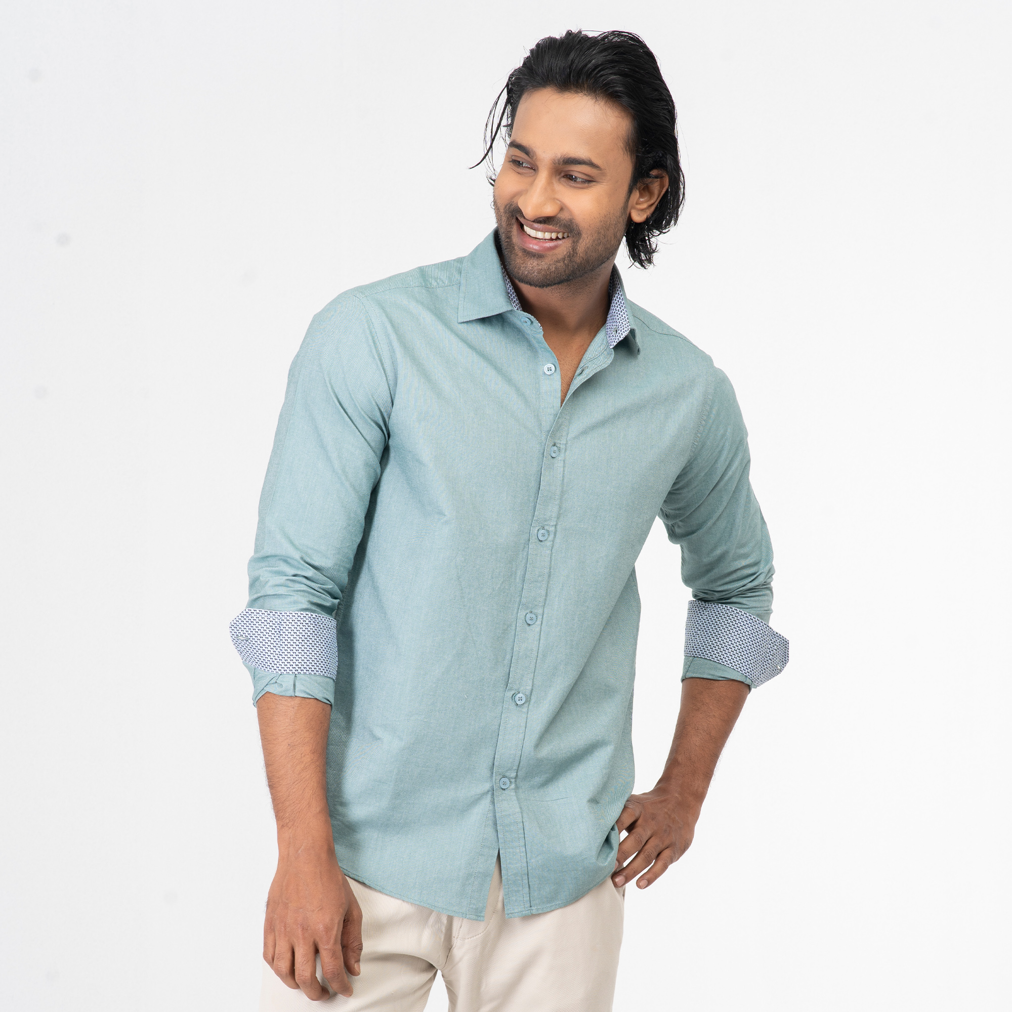 Picture of Oxford Cotton Long Sleeve Shirt