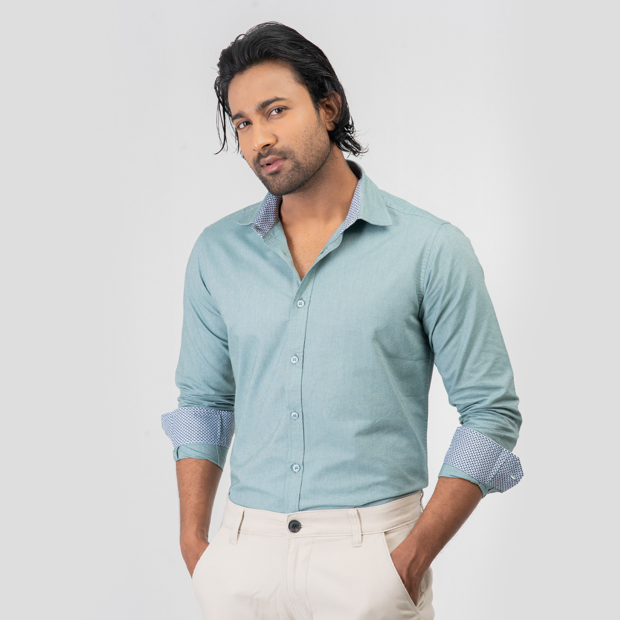 Picture of Oxford Cotton Long Sleeve Shirt