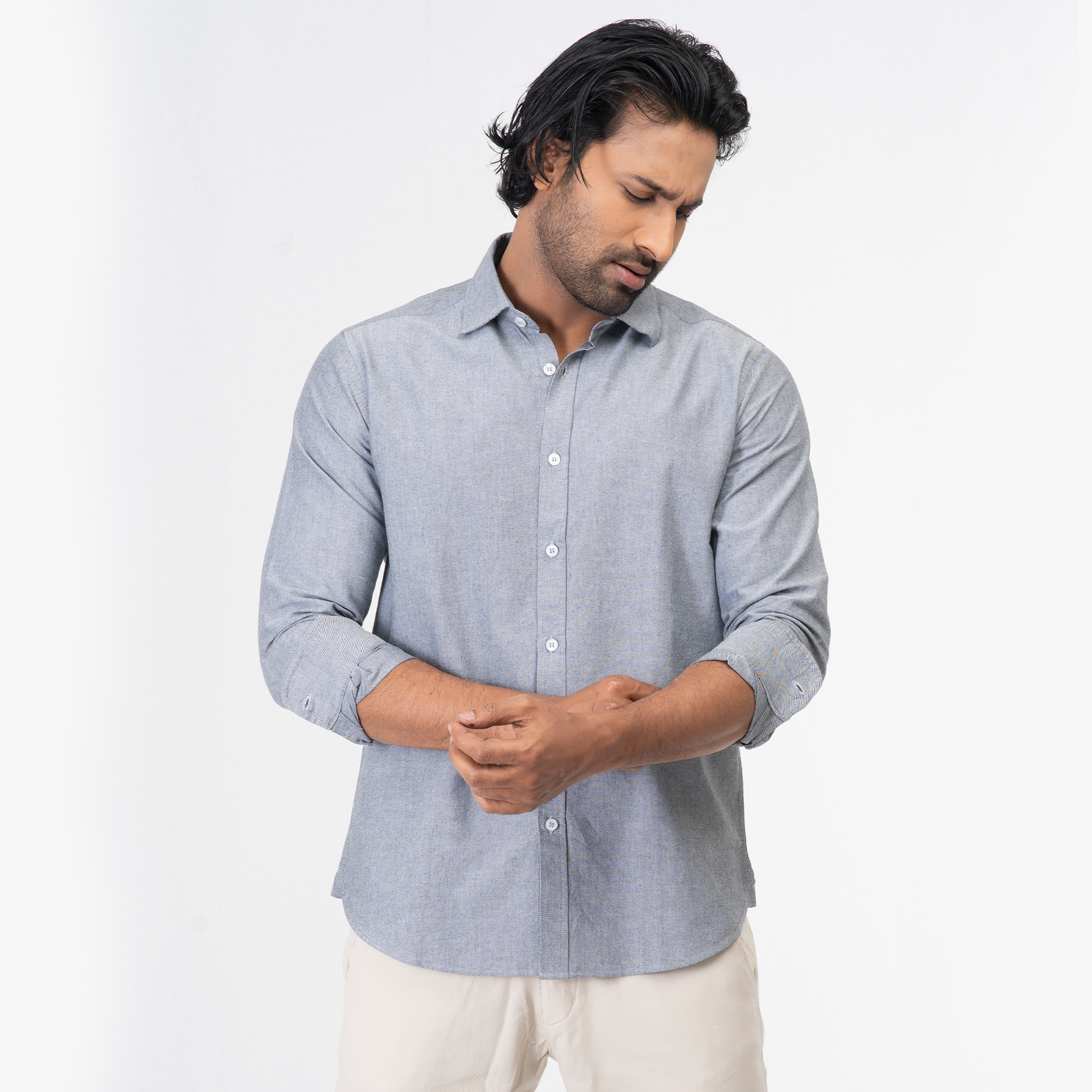 Picture of Oxford Cotton Long Sleeve Shirt