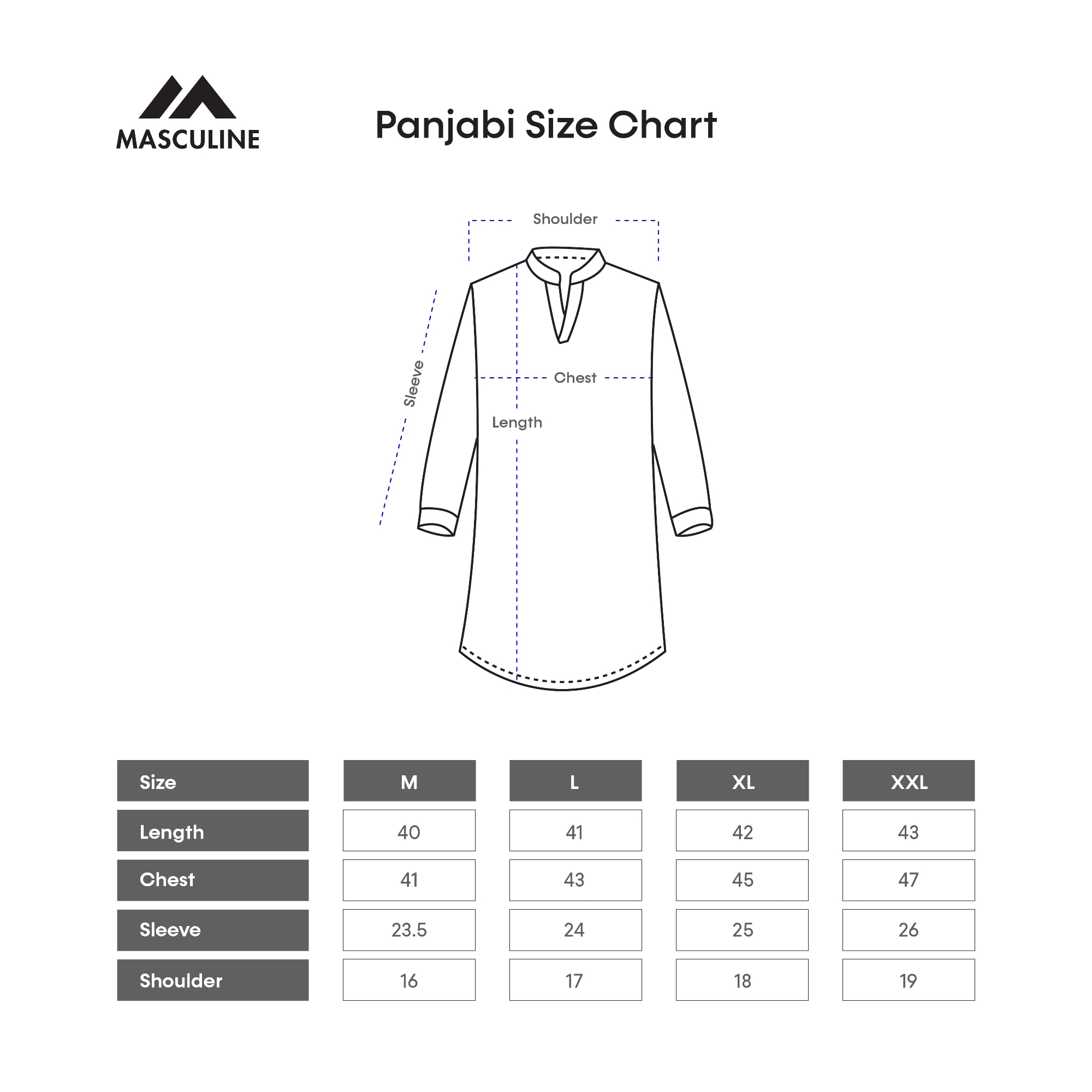 Picture of Printed Contrast Semi Fit Casual Panjabi