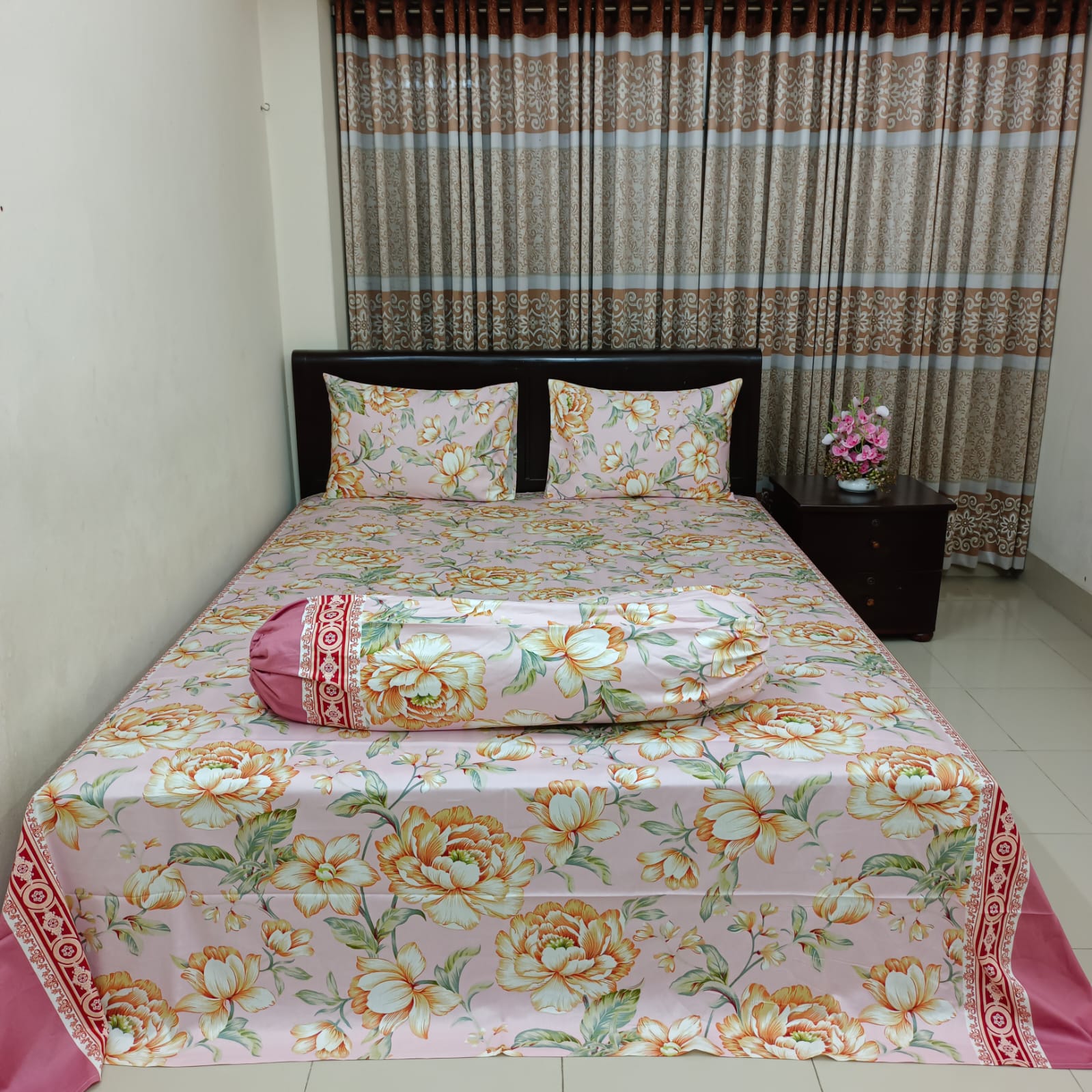 Picture of Sale Luxury Twill Cotton Bedsheet – King Size – with Pillow Cover