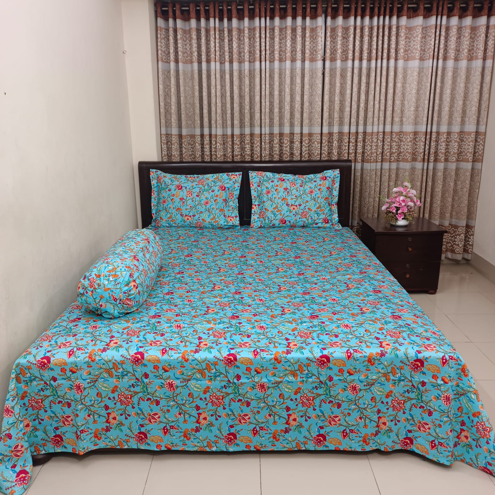 Picture of Sale Luxury Twill Cotton Bedsheet – King Size – with Pillow Cover