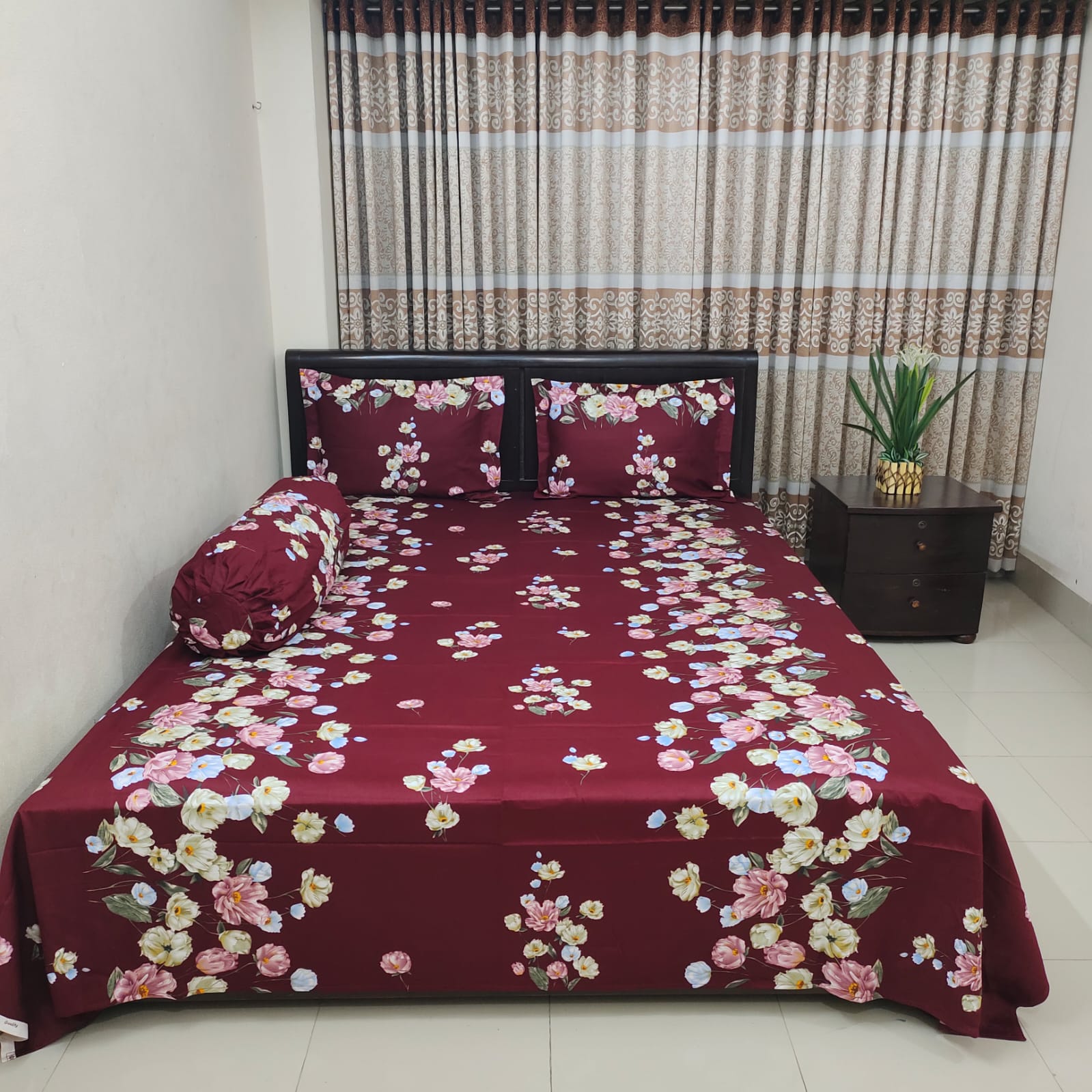 Picture of Sale Luxury Twill Cotton Bedsheet – King Size – with Pillow Cover